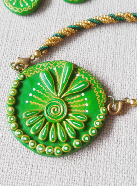 民族风彩绘印度手工现货编织项链