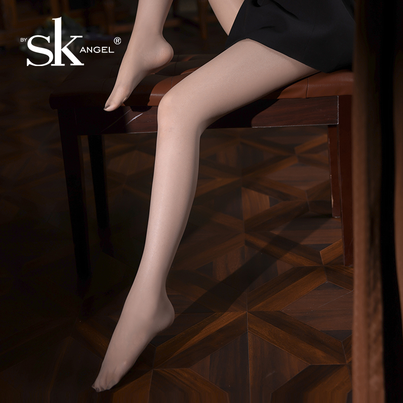 SK丝袜女性感高腰无缝裆夏季超薄透明黑丝袜大码连裤袜-图0