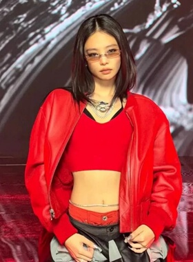 Jennie珍妮演唱会款浅色墨镜无框