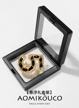 黑色数字5胸针小众西装别针配饰