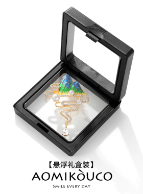 新中式千里江河图胸针防走光别针