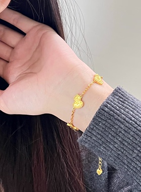 碎冰冰葫芦项链手链沙金仿真金金店同款轻奢高级感福禄双全手饰