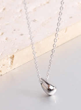水滴瓜子项链女钛钢不掉色洗澡不用摘法式简约叠戴锁骨链泪滴颈链
