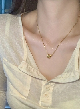 碎冰冰小蛮腰项链女钛钢不掉色小众设计感高级轻奢气质锁骨链颈链