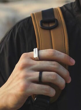 金鹿 复古工艺 男士款山峰设计活口银饰指环跨境饰品厂家批