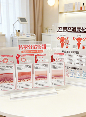 私密美容医疗亚克力摆件模型双面印刷透明科普教学高端咨询妇产科