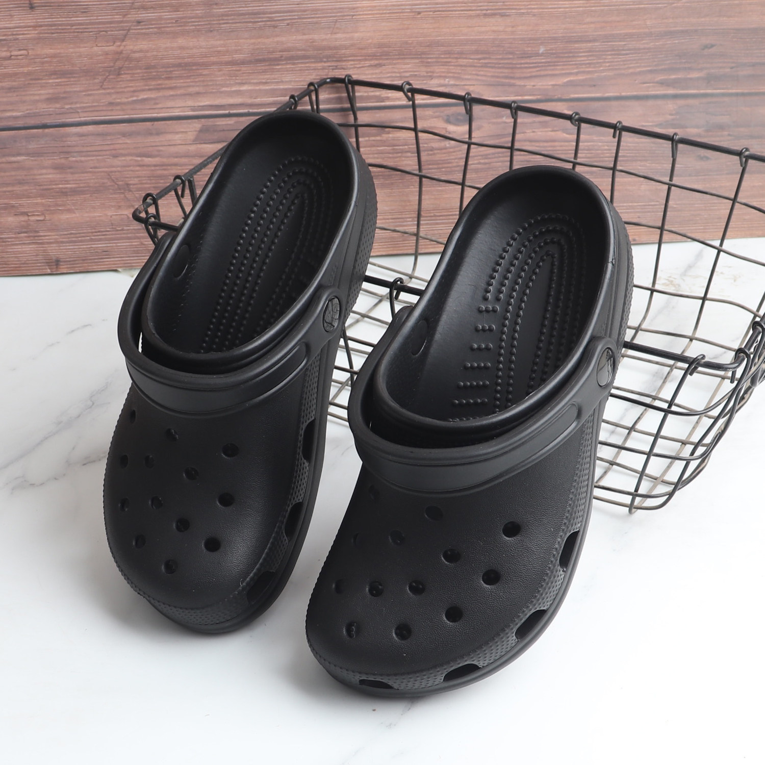 夏季休闲透气包头洞洞拖鞋家用纯色厚底EVA 防滑不臭脚两穿沙滩拖,淘宝优惠券,粉丝福利购,淘宝优惠卷