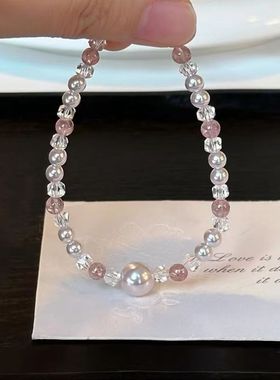 时尚珍珠手链女轻奢小众甜美ins风新款高级小众设计闺蜜手串手饰