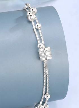 小蛮腰转运珠双层手链女生款轻奢小众精致送女友礼物2025年新款