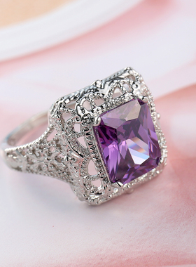 时尚百搭渐变彩色戒指女小众设计感高级轻奢气质时尚简约个性指环