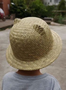 熊猫灯芯草帽旅游纪念品遮阳帽