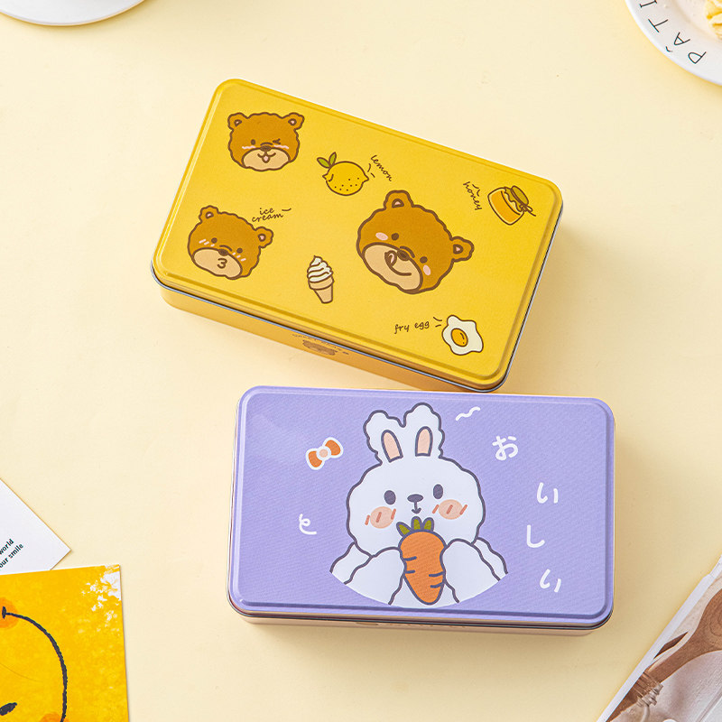 长方形烘焙曲奇糖果马口铁伴手礼卡通高颜值包装盒饼干铁罐包装盒,淘宝优惠券,粉丝福利购,淘宝优惠卷