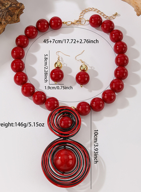 手工铝丝人鱼姬葫芦项链