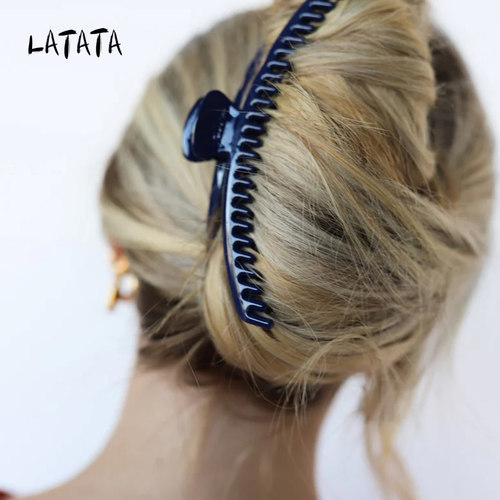 Latata弧形超能抓夹后脑勺盘发夹侧边鲨鱼夹无压感高级感发抓 - 图2