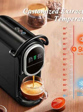 CAFELFFE 4in1 Capsule Coffee Machine Hot/Cold Multiple Espre