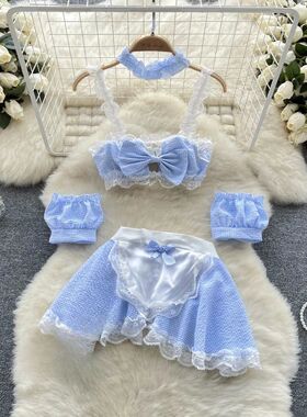 Women's Sexy Slim Hollow Out Butterfly Embroidery Lace Split