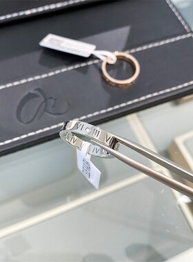 官方正品CELIE KALRA轻奢罗马数字镶钻素圈男女戒指不褪色礼物