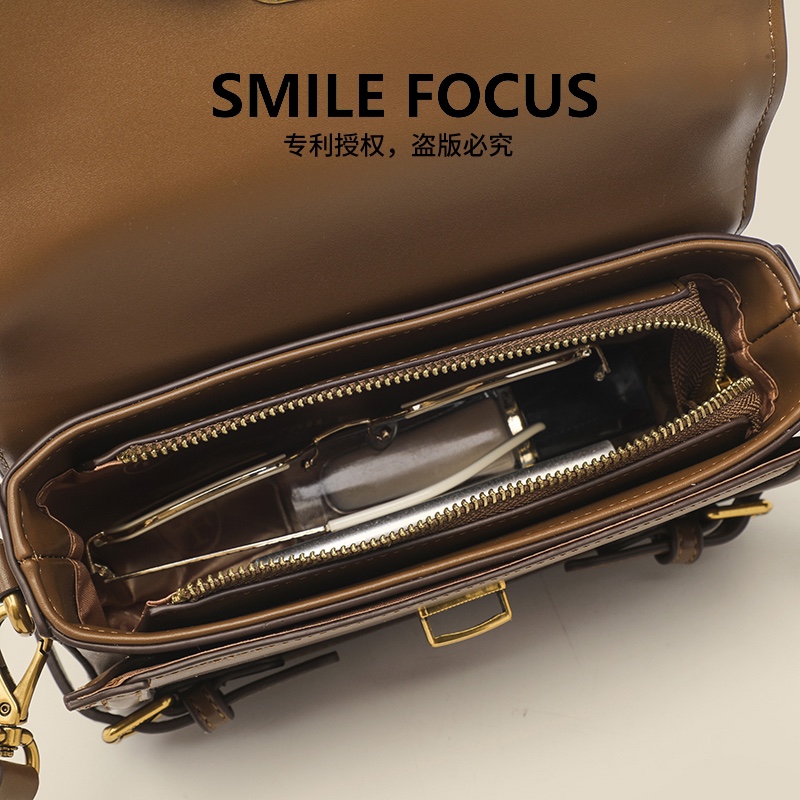 SMILEFOCUS今年流行2023新款半岛铁盒时尚斜挎小方包百挎手提女包 - 图2