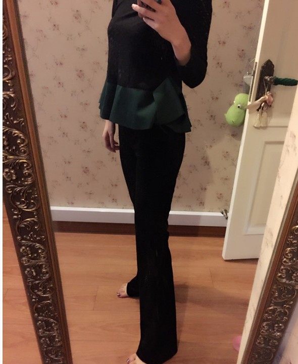 新款复古金丝绒微喇裤高腰修身显腿长休闲小直筒长裤大码女裤,淘宝优惠券,粉丝福利购,淘宝优惠卷