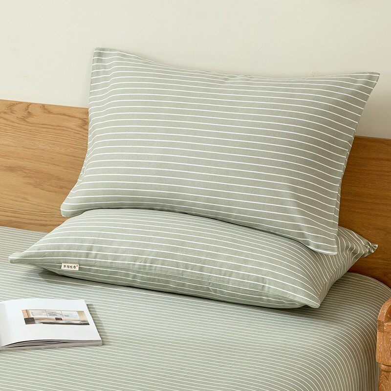 纯棉加厚老粗布一对装加密枕头套 星晴枕套