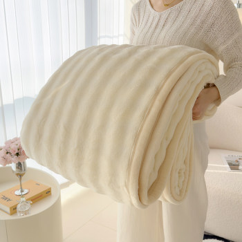 Class A milk velvet blanket winter rabbit coral velvet office shawl small blanket nap blanket sofa cover blanket