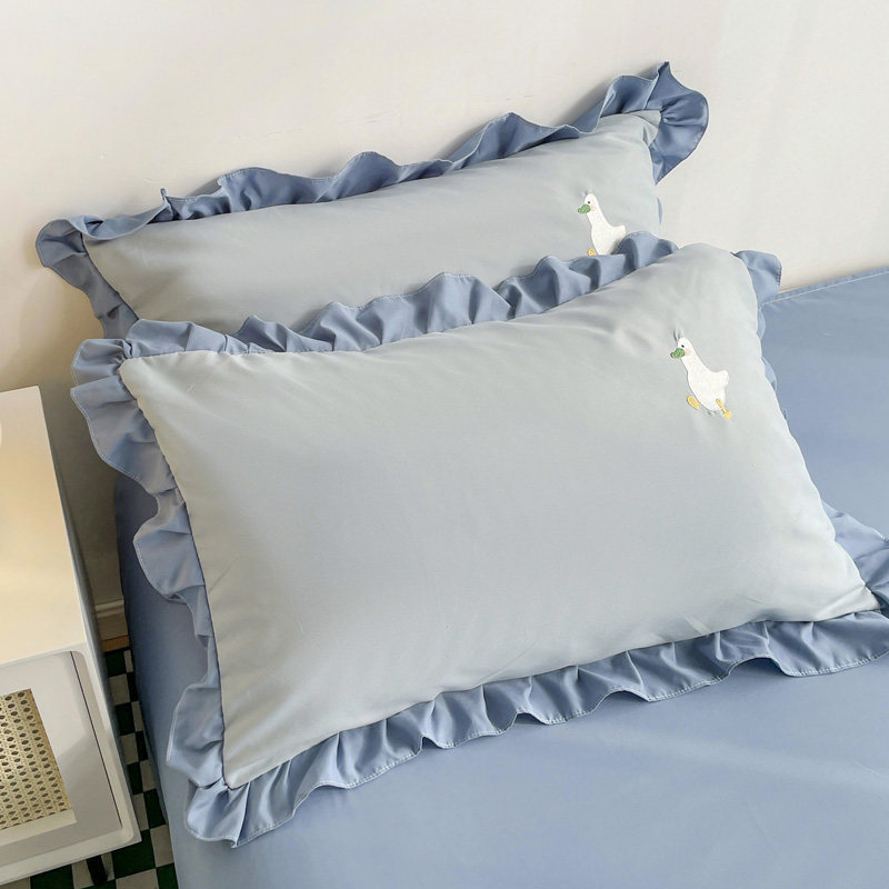 韩式花边家用48cmx74cm双人枕头套 星晴枕套