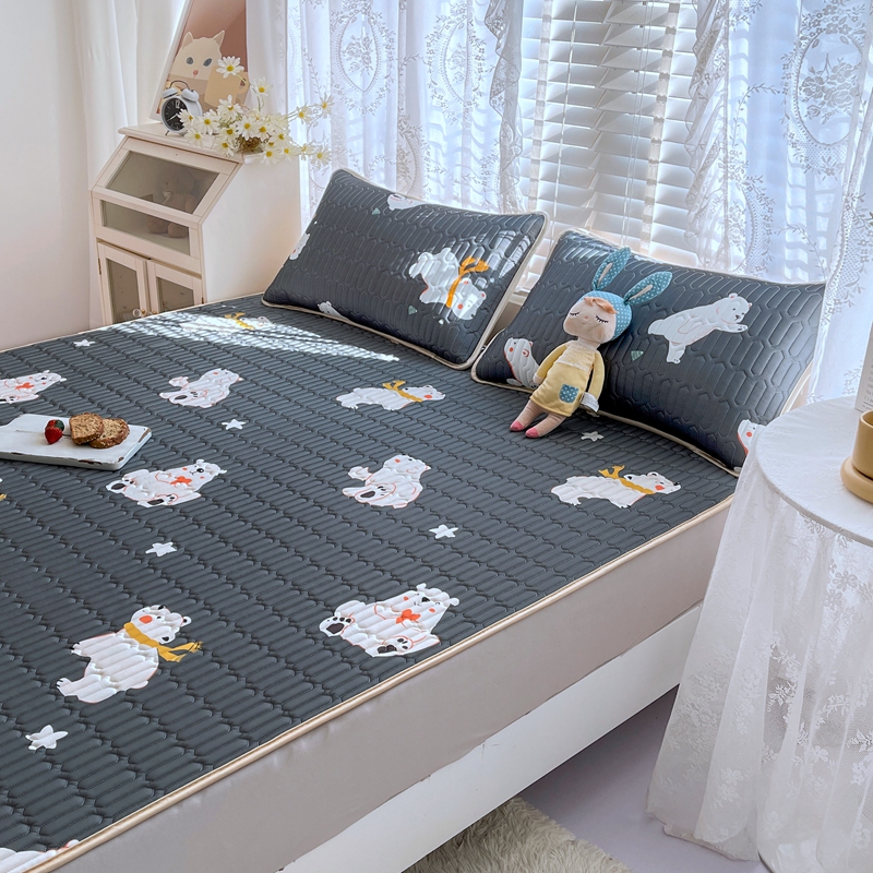 卡通乳胶冰丝凉席三件套夏季单床笠 星晴乳胶席