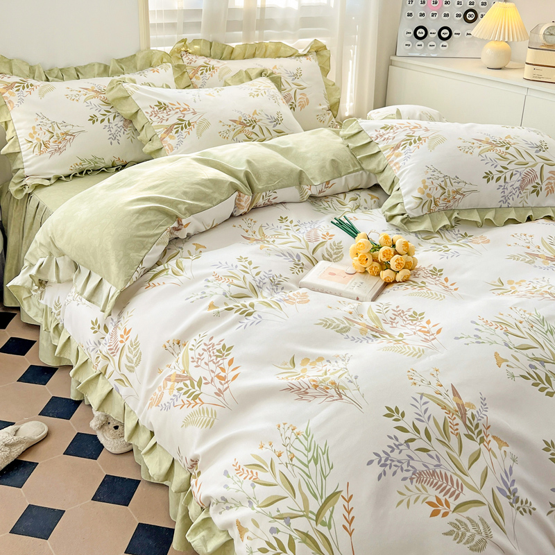 公主风床上用品四件套磨毛学生床单 星晴床品套件/四件套/多件套