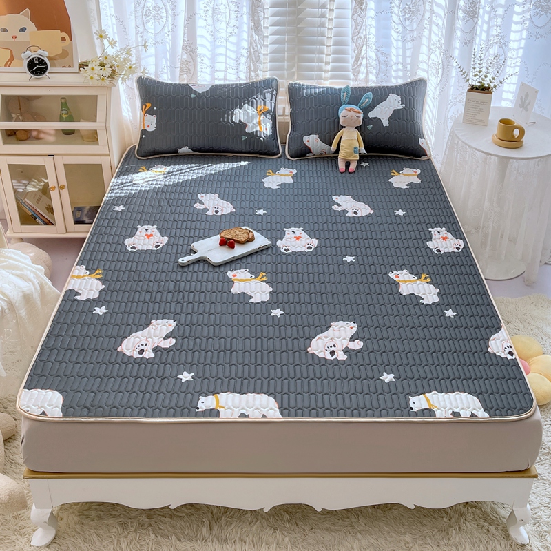 卡通乳胶冰丝凉席三件套夏季单床笠 星晴乳胶席