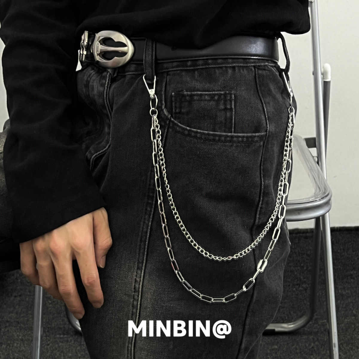 双层金属链条裤链潮嘻哈小众设计裤子挂链朋克牛仔裤腰链包包挂饰,淘宝优惠券,粉丝福利购,淘宝优惠卷