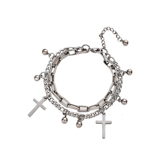 又酷又A ! MINBIN 钛钢手链女ins小众嘻哈冷淡风手饰潮酷礼物配饰