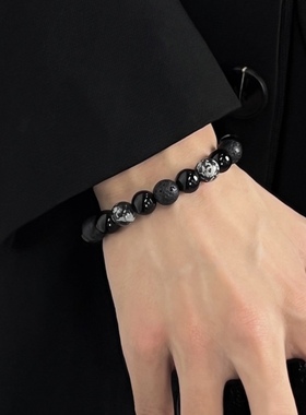 暗黑风火山石串珠手链