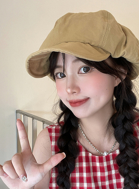 复古休闲八角帽显脸小画家贝雷帽