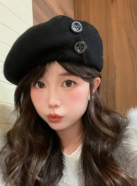贝雷帽出游小香风女秋冬高级感