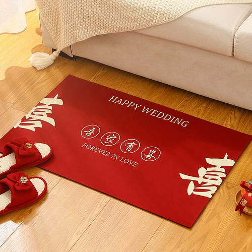 Устройство свадебной комнаты Свадебный ковер Вступление в дом Дверной Дверной Подушка Новая Дом Спальня Декоративная постелий прокладки Толстая свадебная принадлежность