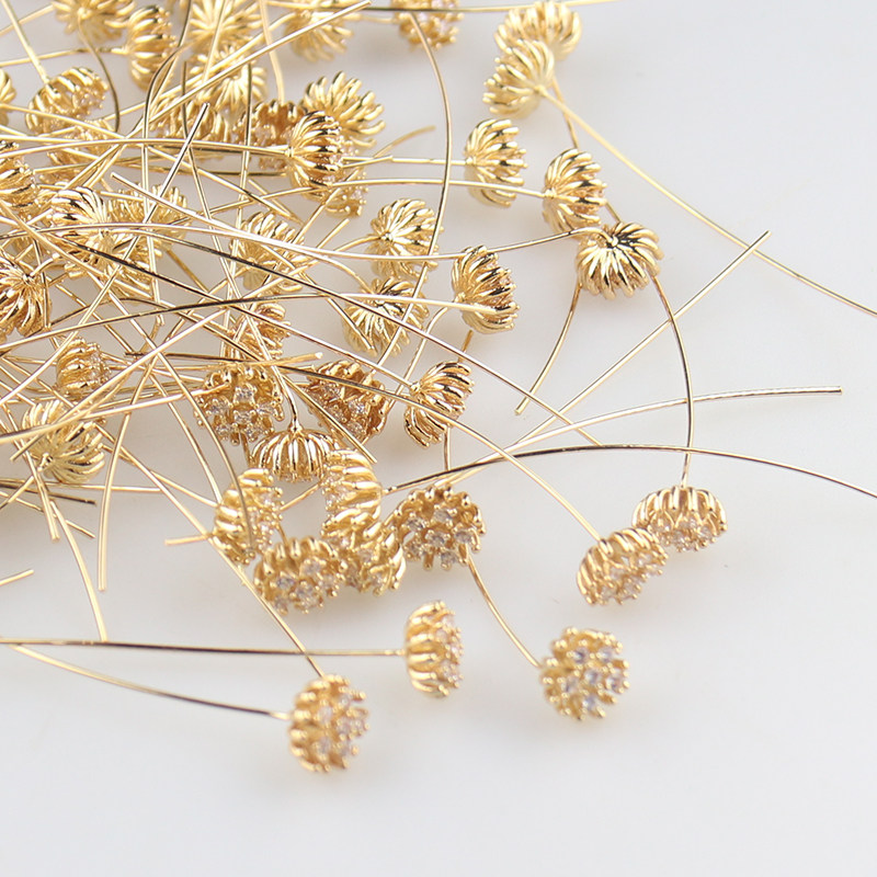 带针10mm保色微镶铜质锆石花蕊花心手工diy古风发簪材料饰品配件,淘宝优惠券,粉丝福利购,淘宝优惠卷