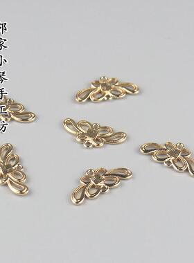 铜蝴蝶结璎珞材料配件DIY发簪