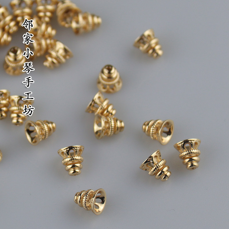 纯铜保色9mm酒杯花帽花托古风手工diy发簪头饰耳环串珠发饰品配件,淘宝优惠券,粉丝福利购,淘宝优惠卷