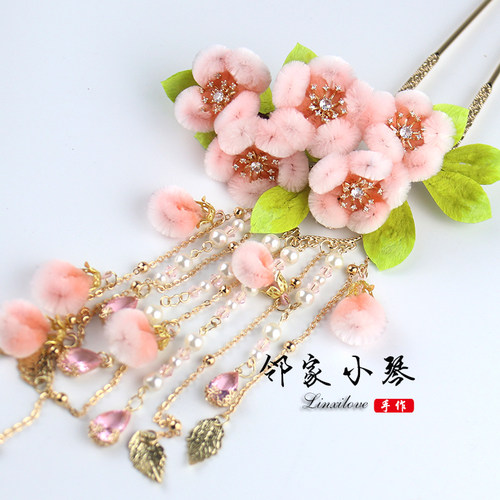纯铜保色镶钻锆石花托花蕊花芯手工diy发簪绒花缠花古风材料配件 - 图0