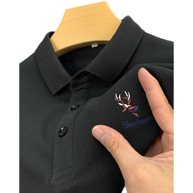 恤帅 T 衫高端简约小鹿刺绣外贸原单短袖 Polo 纯棉保罗 100 夏季男士 恤帅 T 衫高端简约小鹿刺绣外贸原单短袖 Polo 纯棉保罗 100 夏季男士