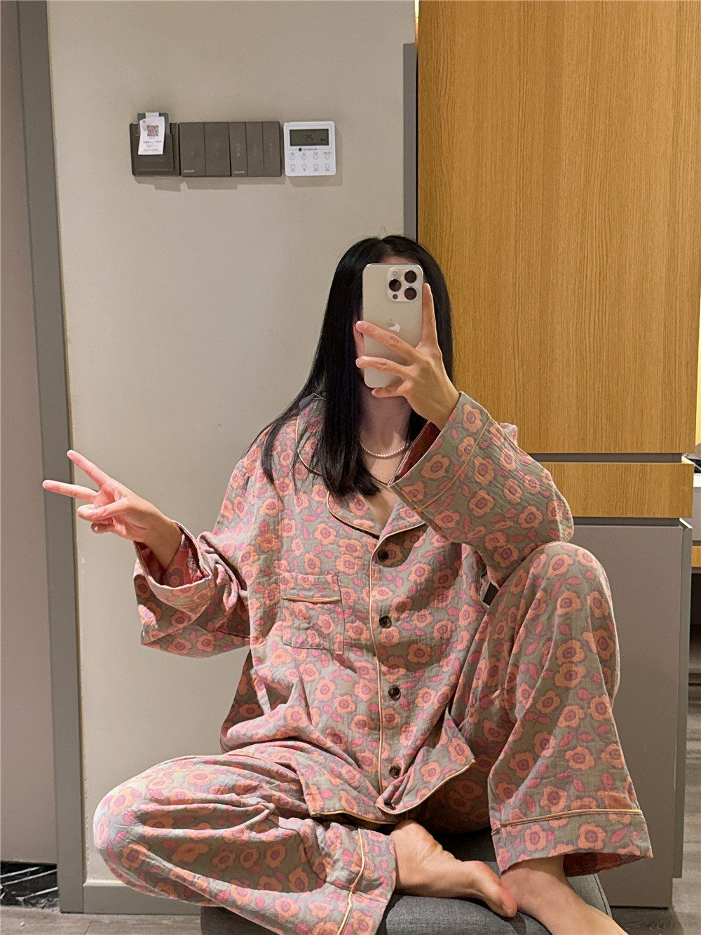 复古国风长袖开衫情侣睡衣春秋透气纱布棉家居服大码200斤套装,淘宝优惠券,粉丝福利购,淘宝优惠卷