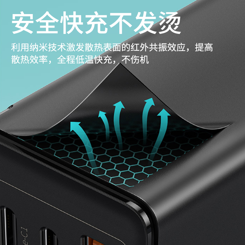 倍思65W氮化镓充电器适用苹果iPhone13快充GaN充电头3代pro双Typec+USB多口三代笔记本macbook电脑iPad手机pd-图2