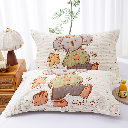 新款纯棉纱布枕巾a类柔软透气吸汗全棉枕头巾成人家用盖巾