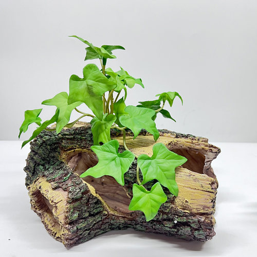 鱼缸造景树脂躲避洞穴仿真树皮洞穴鱼虾爬宠爬虫寄居蟹躲避屋窝 - 图0