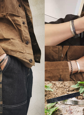 刻骨美国摇滚风鹰洋银币造型手镯