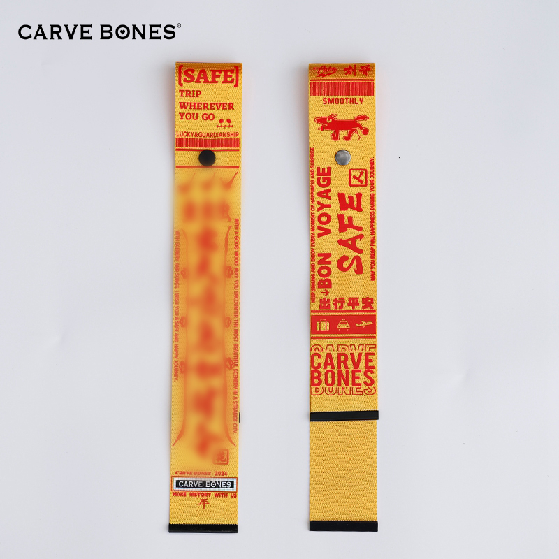 CARVE BONES刻骨原创设计招财平安自行摩托车背包箱包配饰符带 - 图3