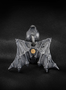 天使恶魔925银点金暗黑骷髅项链