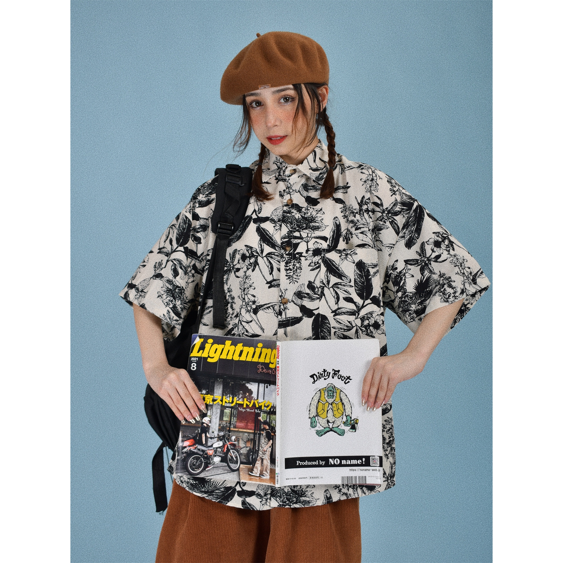 日系复古短袖衬衫夏威夷潮流宽松休闲薄款港风花半袖衬衣男女通勤 - 图3