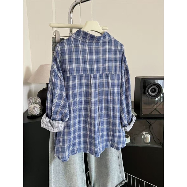 文艺气质条纹中长款宽松显瘦衬衫2025春季新款韩版长袖百搭上衣潮 - 图2