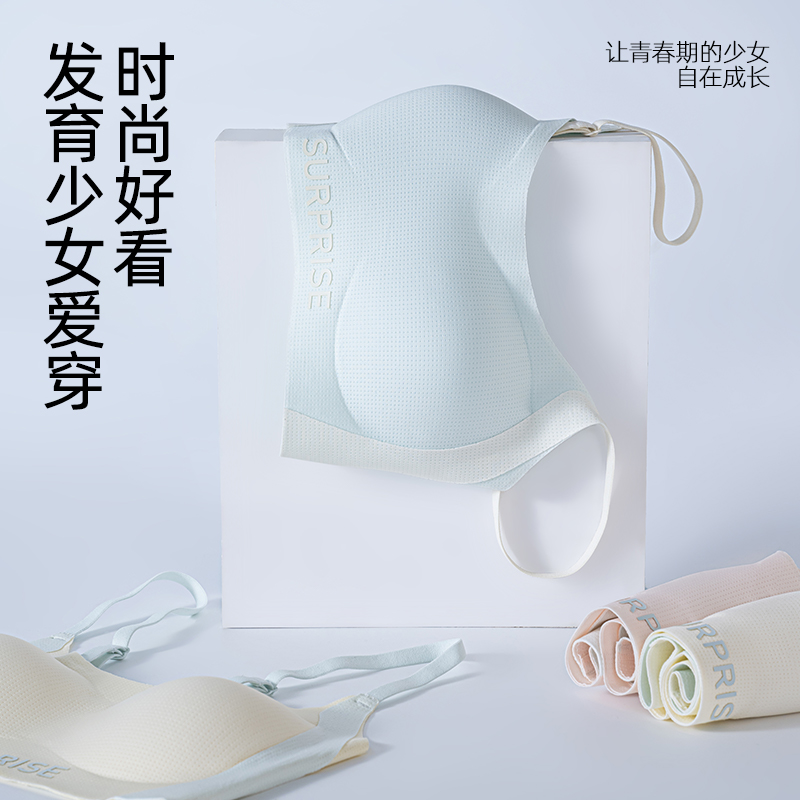 内衣女学生初高中生青春发育期二阶段大童少女无痕透气小背心文胸 - 图2
